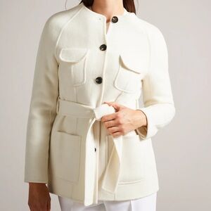 TED BAKER Lesliiy Wool Blend Belted Coat